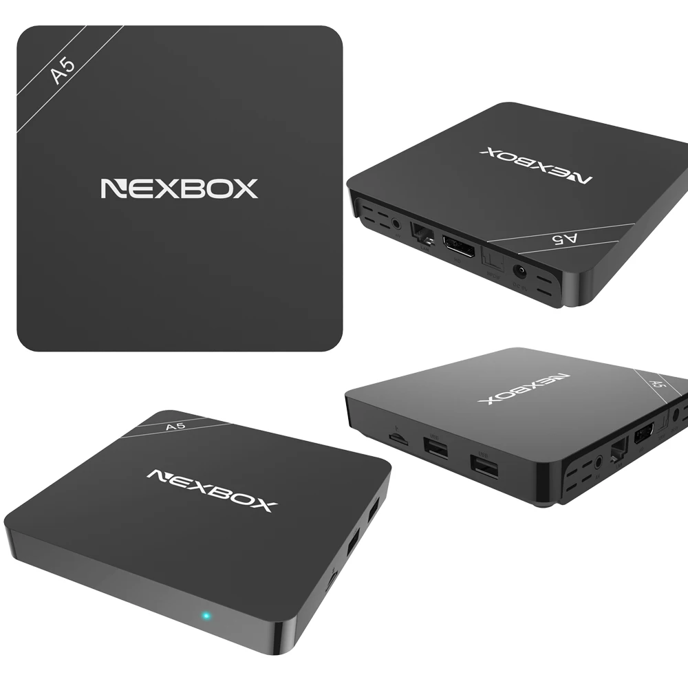 S905X NEXBOX A5 Smart Android 6.0 TV Box Amlogic Quad Core 2 ГБ/16 ГБ 4 К 2.4 Г и 5 Wi Fi Airplay Miracast Смарт Set Top