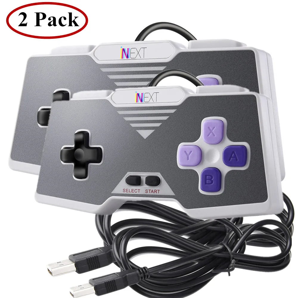 2pck USB контроллер Классический игровой джойстик контроллер для SNES игровой коврик для Windows PC MAC компьютерный джойстик
