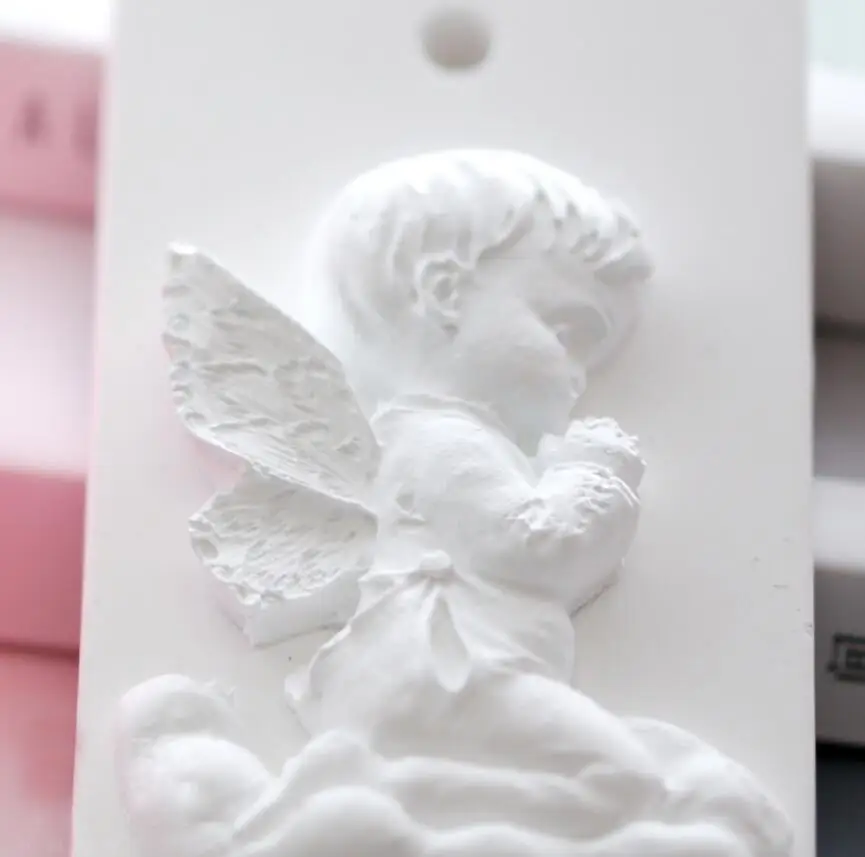 3D религиозный ангел мальчик Форма Sugarcraft Торт Силиконовые помадные формы свечная