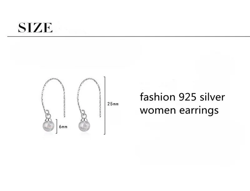 TJP Cute Crystal Ball Drop Earrings For Women Jewelry Charm Silver Plated Lady Birthday Party Accessories Girl | Украшения и