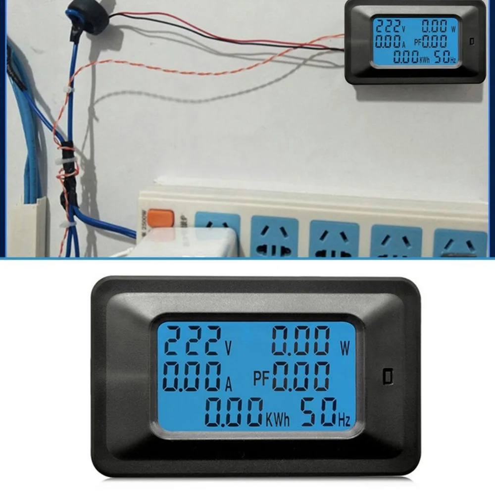 

ЖК цифровой измеритель напряжения индикатор панель питания Электрический монитор вольтметр Амперметр для домашнего использования многоф...