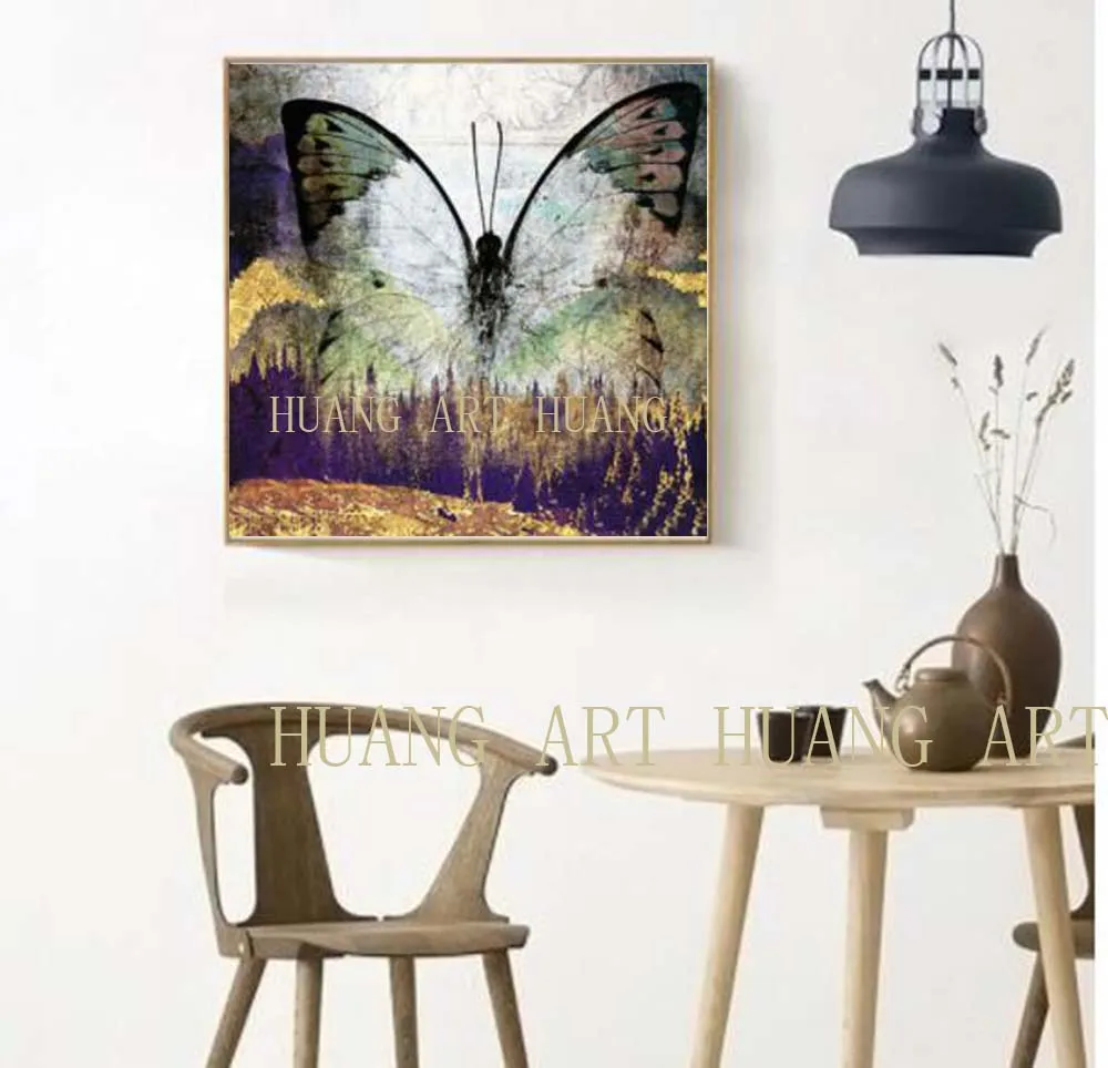 

Modern Wall Art High Quality Animal Painting Colorful Butterfly in Playing Oil Painting Pictures Decorated Bedrooms Hotel sofa