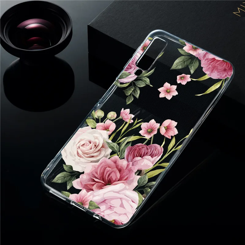 Чехол на чехол для samsung Galaxy S10 S10E S8 S9 плюс A6 J4 J6 плюс A7 A9 J3 J5 чехол с цветочным принтом в стиле ретро для девочек мягкий силиконовый чехол