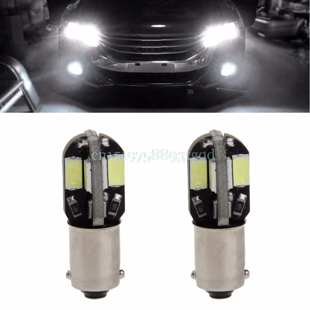 

Белая светодиодная лампочка для автомобиля, 12 в пост. Тока, BA9S H6W 5630, 8 SMD