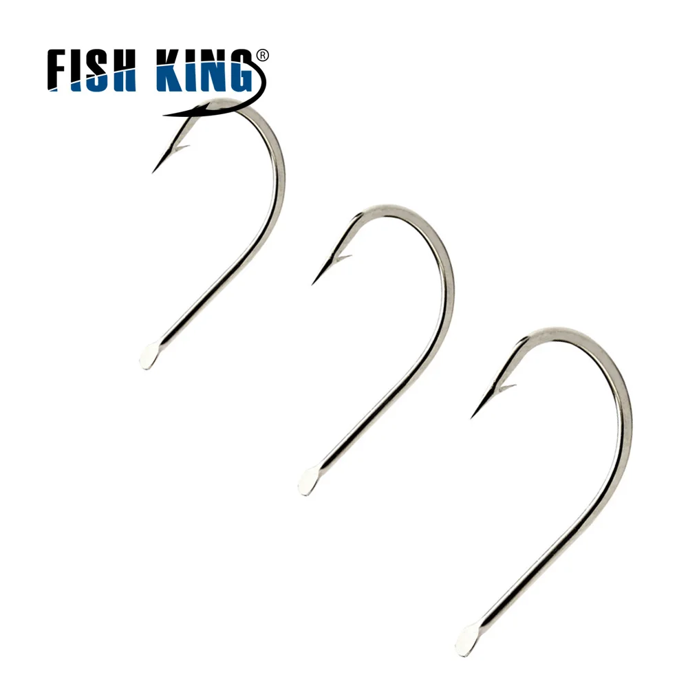 FISH KING 421BR/421N 100 шт./лот 1 # 10 двухцветный рыболовный крючок из высокоуглеродистой