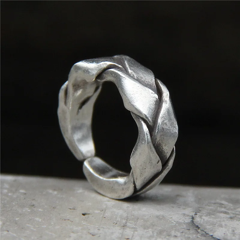 

2018 Time-limited Anel Feminino Jewelry Handmade Thailand Domineering S925 Tail Ring Men And Weave Food Restoring Ancient Ways