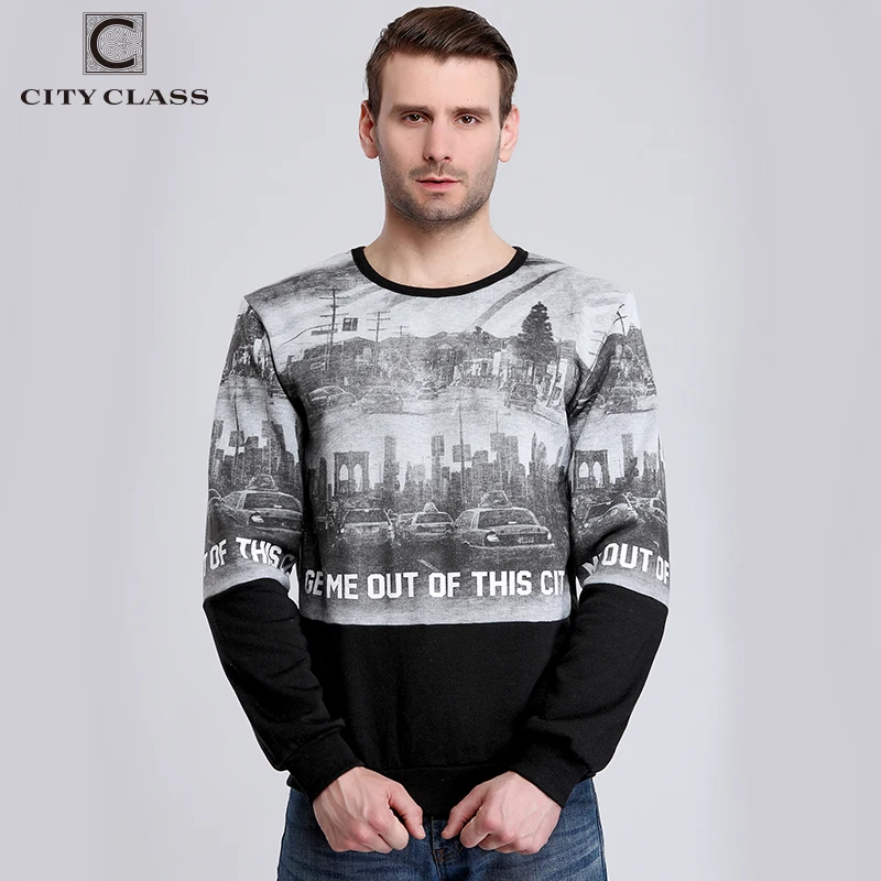 Мужские толстовки с принтом класса Город на осень и зиму брендовая одежда Harajuku в