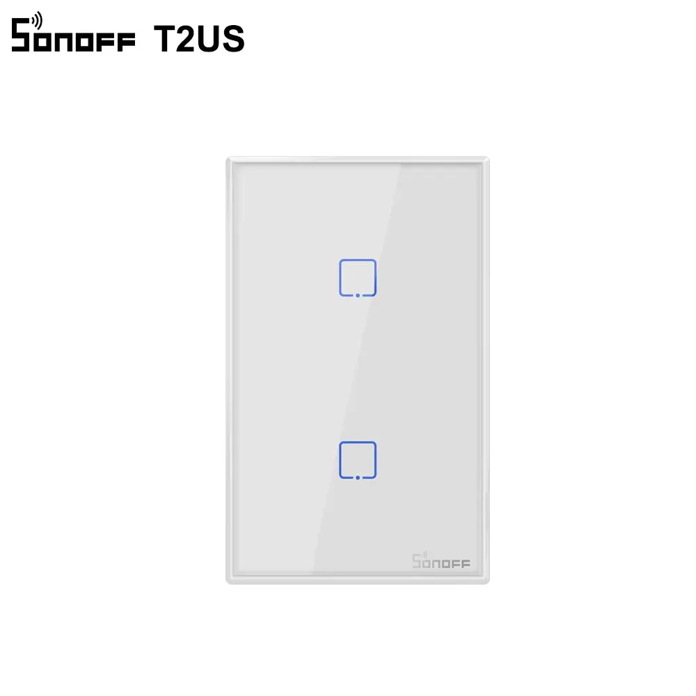 Интеллектуальный выключатель света SONOFF T2US TX Smart Wifi сенсорный настенный выключатель света с границы умный дом 1/2/3 433 RF/Голосовое управление/приложение Управление работает с Amazon Alexa