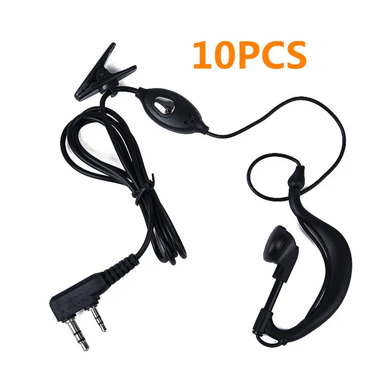 10 шт. baofeng Радио 2pin K порт КАПСЮЛЬ ptt mic гарнитура для портативной рации UV 5R 82 BF 888S