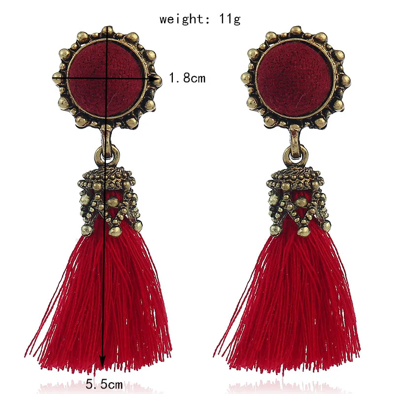 Женские серьги с кисточками LZHLQ винтажные подвески из сплава геометрическим