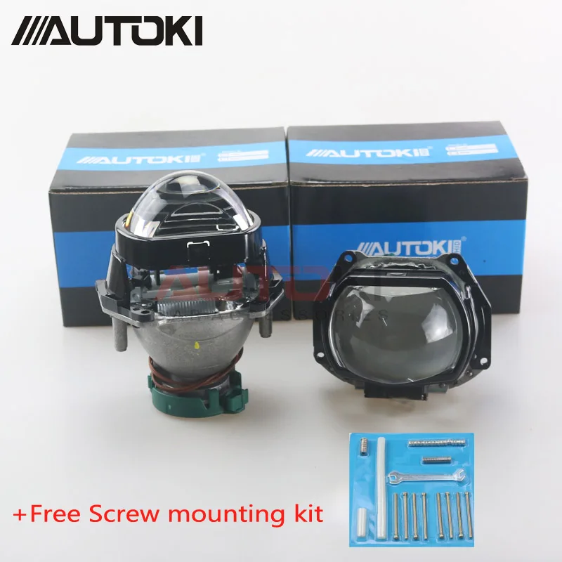 Autoki 2018 Новый 3 0 дюймов hella 5 квадратная линза HID Биксеноновая фара проектор