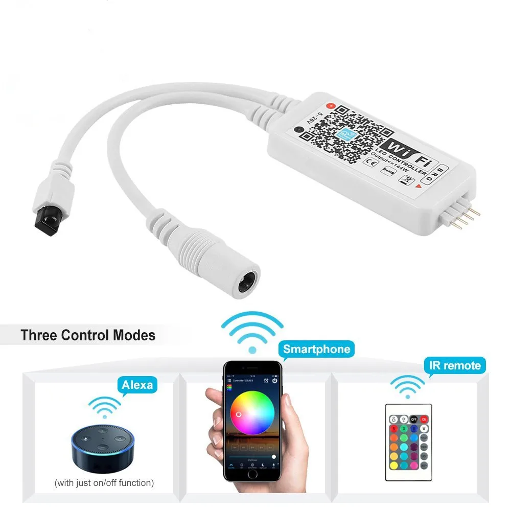 Мини-пульт дистанционного управления светодиодным Wi-Fi RGB 12 В постоянного тока 24