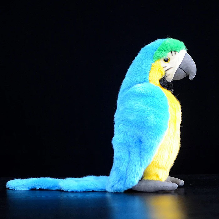 

12" Lifelike Blue-and-Yellow Macaw Plush Toys Lovely Tropical Parrot Plush Dolls Simulation Wild Animal Stuffed Toys For Kids