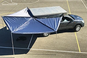 grey 2.5m right Тент с лисьим крылом, 4 стороны, боковой автомобильный тент, 2 м, тент на крышу, радиус 2 м, 2,5 м, 3 м - Цвет: grey 2.5m right