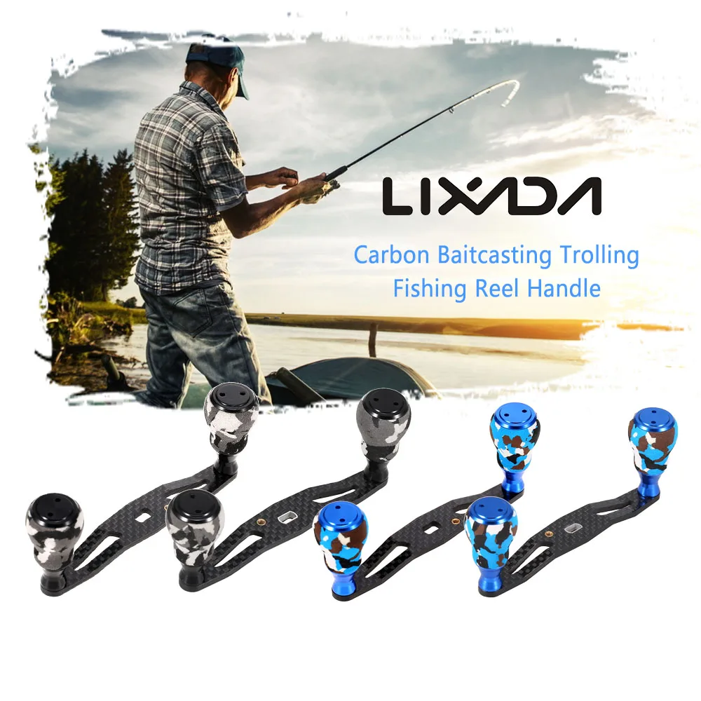 Lixada DIY Рыболовная катушка из углеродного волокна с ручкой троллинг рокер Левая