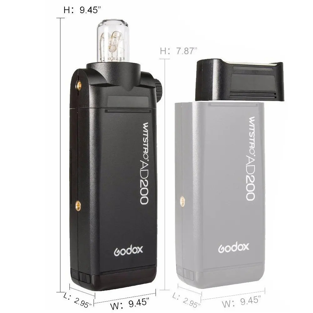 Godox Pocket Outdoor Flash 2X AD200 2.4G Wireless 200WS TTL HSS 1/8000s sync+AD-B2 Bowens Mount+X1T-O for Olympus Panasonic | Электроника
