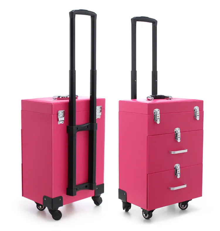 Тележка для ногтей макияж коробка Красота чехол с колесами профессиональный