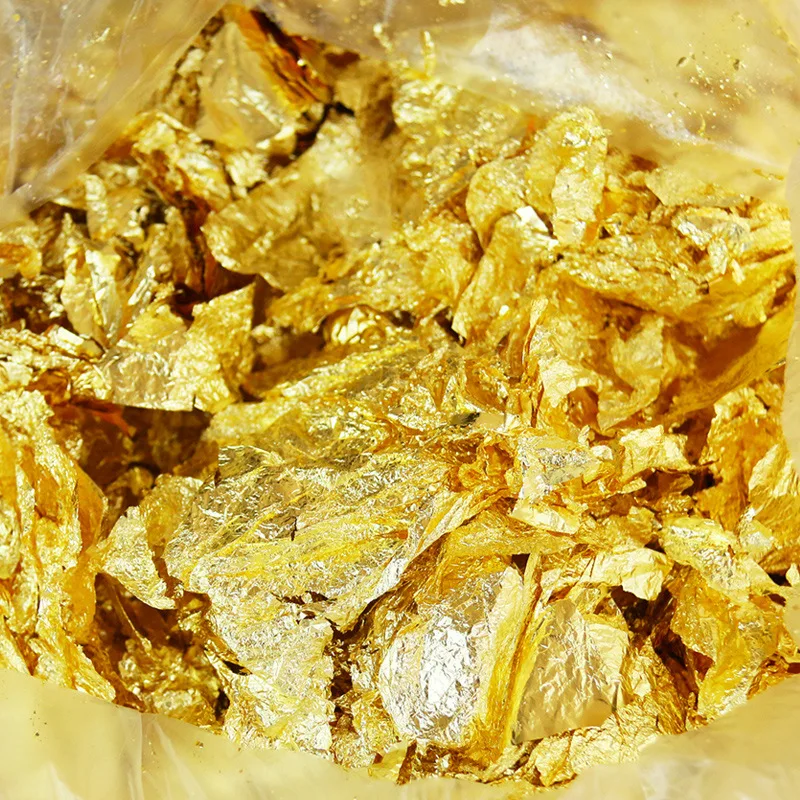 

30G Imitation Gold/Sliver Foil Art Craft Paper Leaf Leaves Sheets Bulk Foil Paper Leaves For Gilding DIY Nail Flake Art Decor