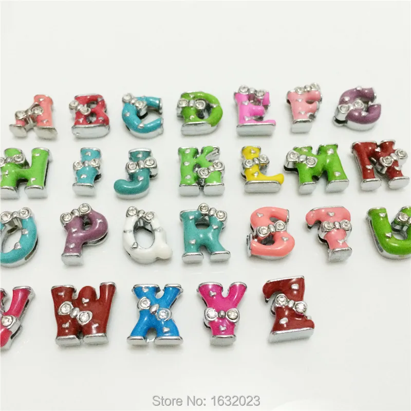 52 шт./лот 8 мм бант DIY Слайд буквы &quotA-Z&quot на выбор &quotFit браслет оптовая продажа SL09 |