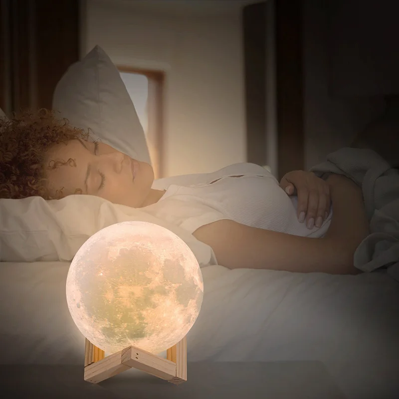 Lampara Luna 3D луна лампа ночник 2 вида цветов сменный сенсорный переключатель USB LED