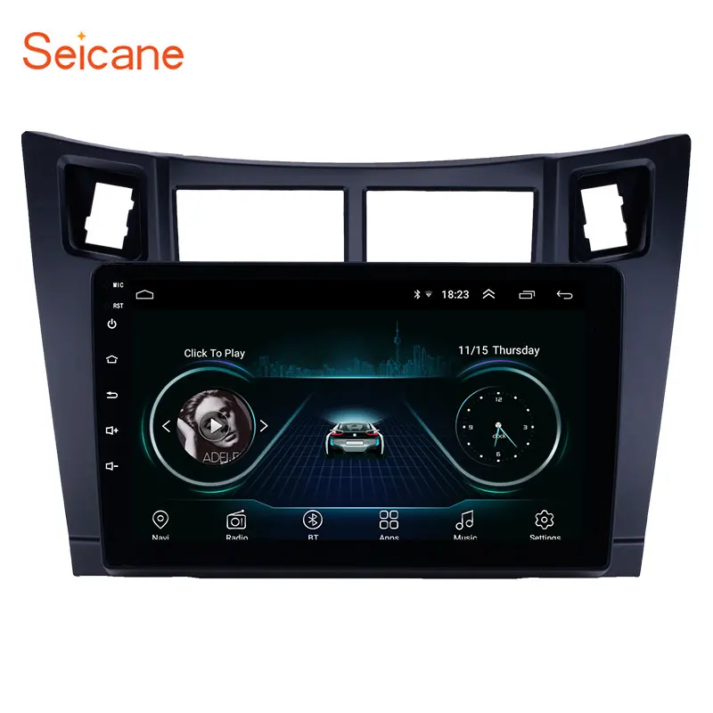 Автомагнитола Seicane 2DIN Android 8 1 GPS для 2005 2011 TOYOTA YARIS/ VITZ/ PLATZ Автомобильный
