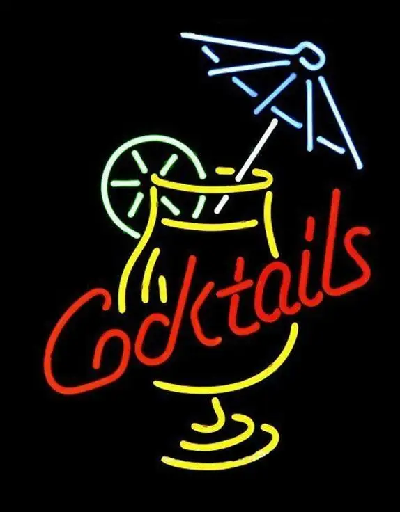 

Custom Cocktails And Martini Umbrella Glass Neon Light Sign Beer Bar