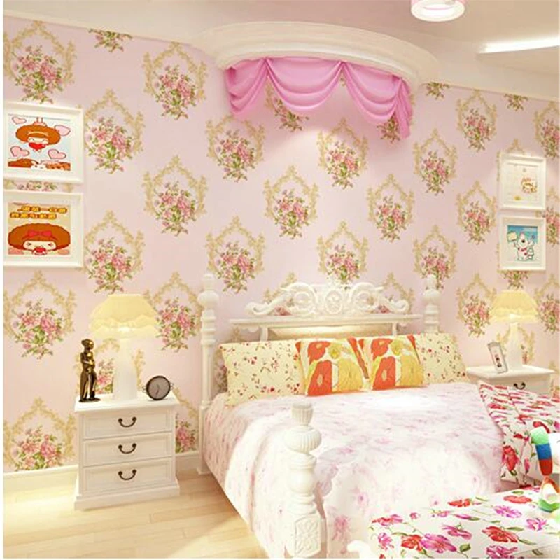 

wellyu European style garden flowers wallpaper nonwoven fabric ab - level wallpaper living room bedroom TV backgrou wall paper