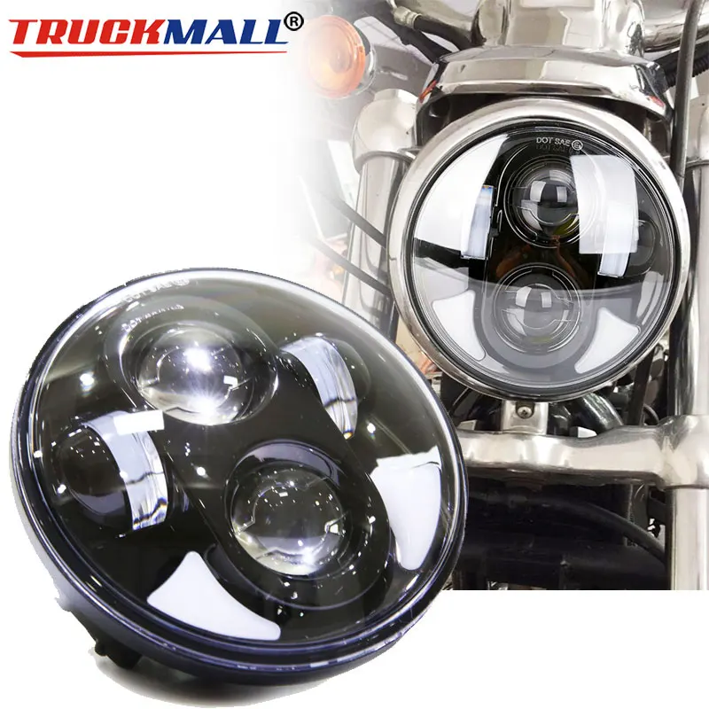 5 75 дюймов LED H4 дневные ходовые огни фары для индийского скаута &quotLED DRL мотоцикл