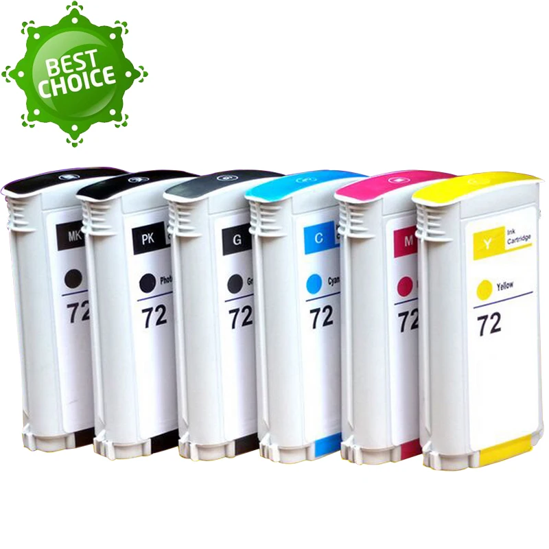 Сменный картридж для HP 72 6 шт. совместимый с design jet T1300 T2300 T1120 T770 T710 T610 T790 T1100 |