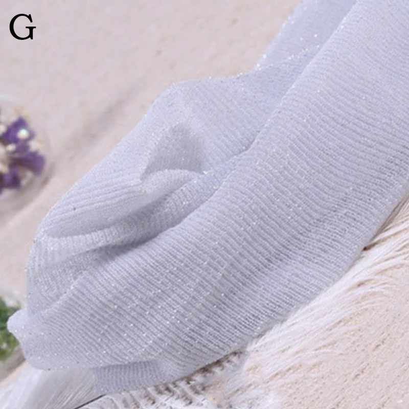 Пикантные блестящие чулки серебристого цвета шелковые высокие Чулочные изделия