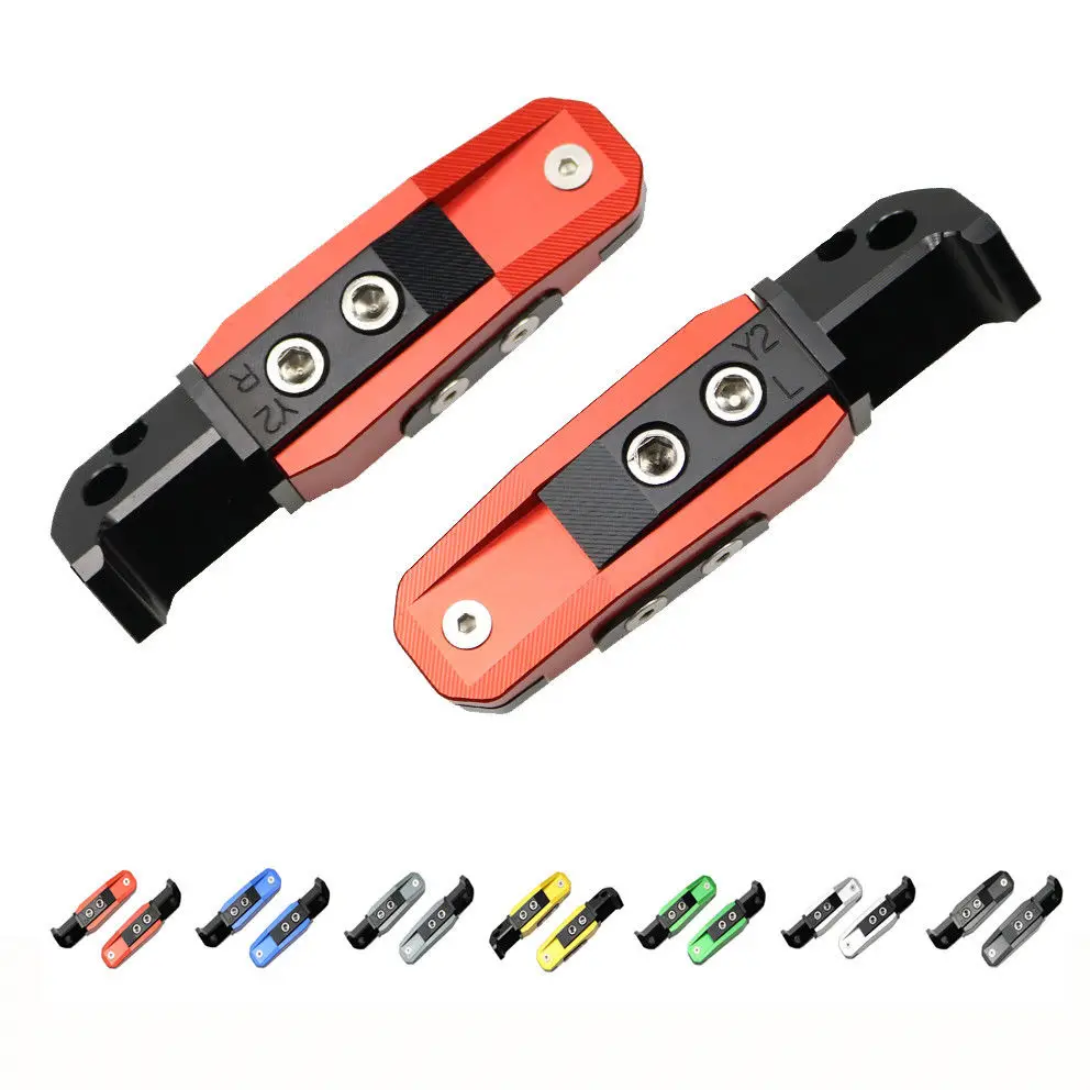 

CNC Aluminum Rear Passenger Footrests Foot Pegs Pedal Pads For Yamaha R3 MT-07