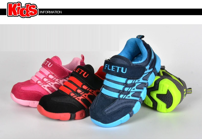 Children's shoes genuine leather sports shoes new autumn Fashion Non-slip sneakers size 21 to size37