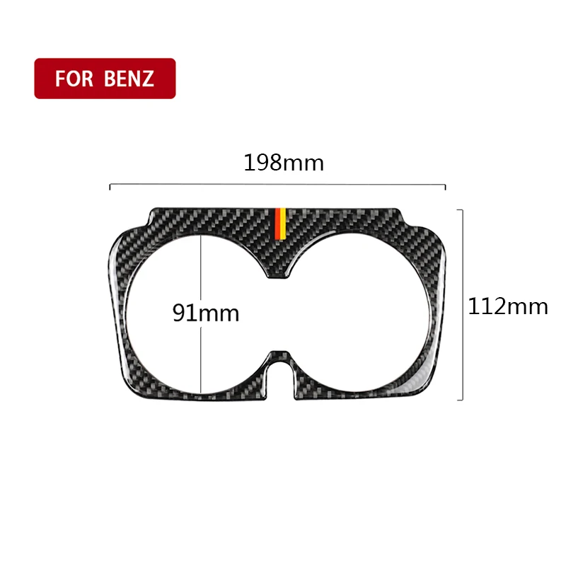 Black Water Cup Stand Holder Sticker For Mercedes Benz New C/E Class W205 C180 C200 Decorative Sticker
