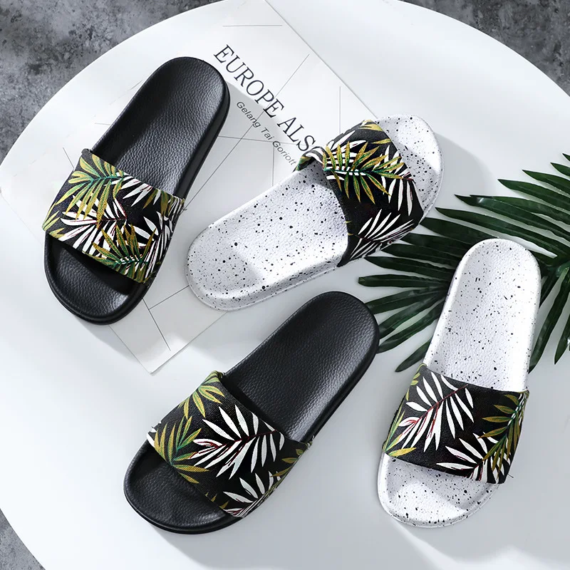 2018 summer new leaves slippers outdoor pvc anti-slip soft bottom word female. | Обувь
