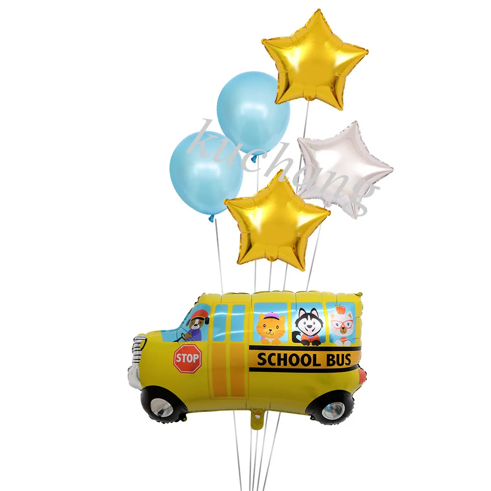 

6pcs Cartoon Car Balloons kit FireTruck Car Foil Balloon Ambulance Globos Boys Gifts Birthday Party Decorations Kids balls