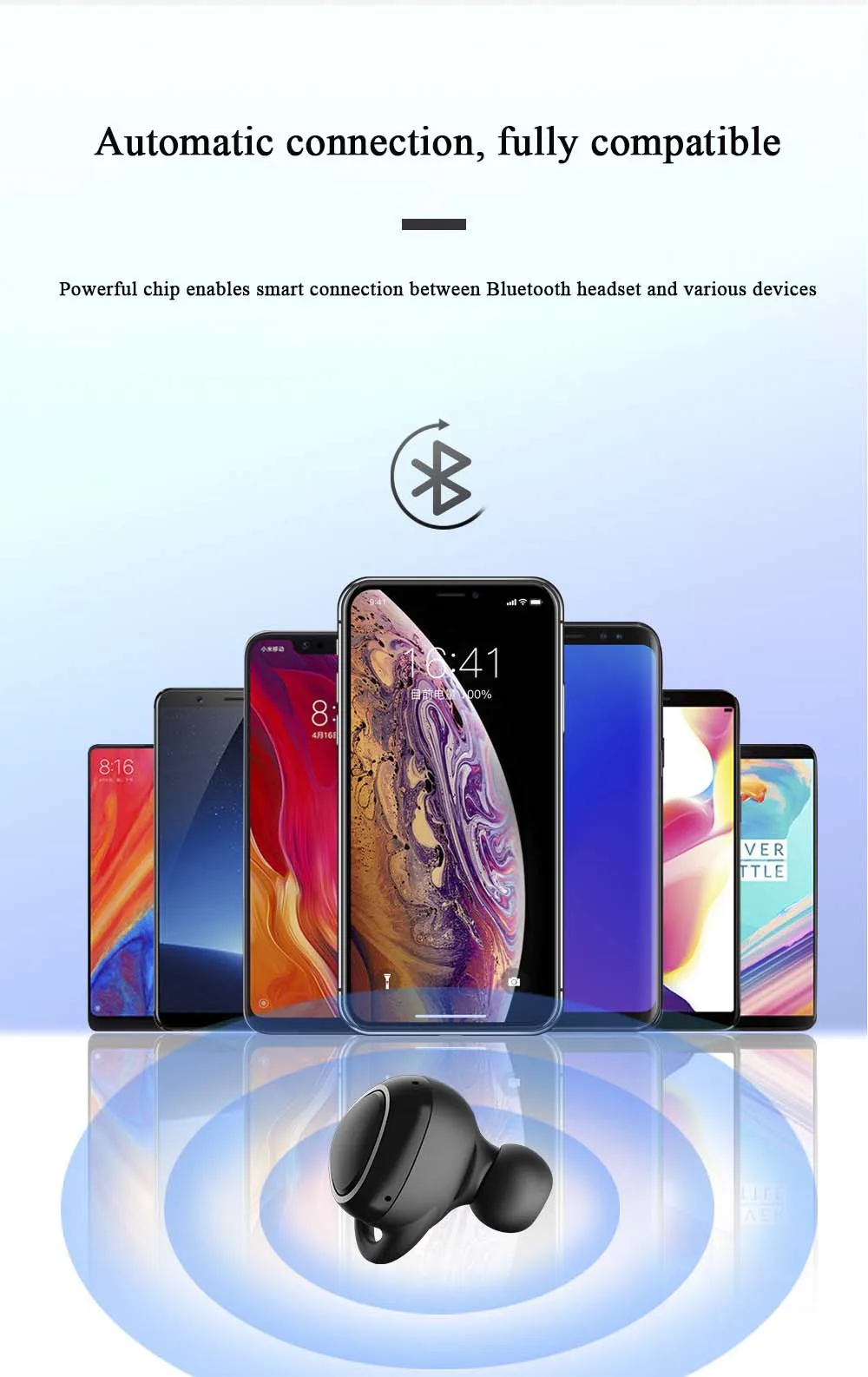 Moloke мини TWS наушники Bluetooth 5,0 спортивная гарнитура беспроводные наушники с зарядным устройством