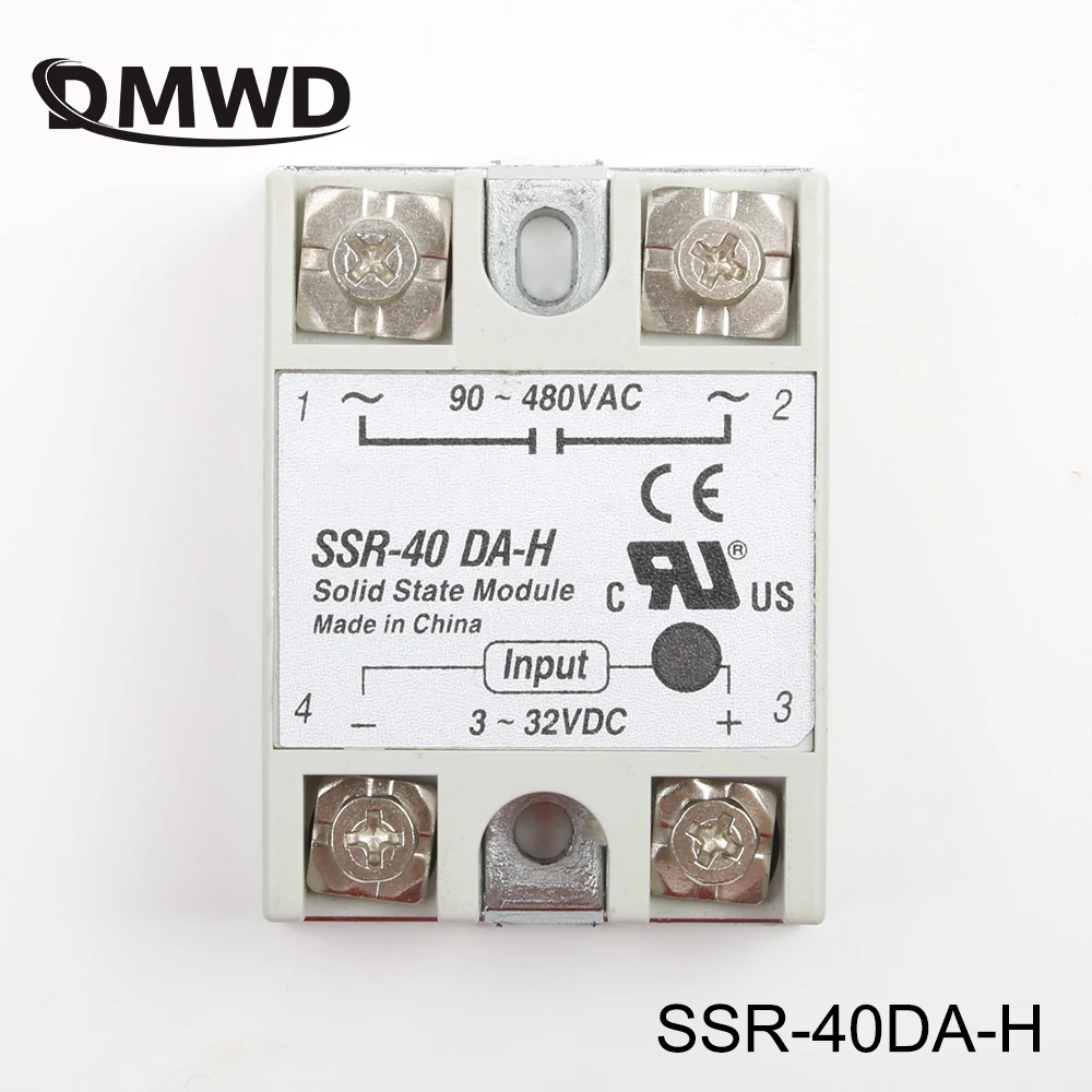 DMWD твердотельные реле SSR 40DA H 40А на самом деле 3 32 В постоянного тока до 90 480