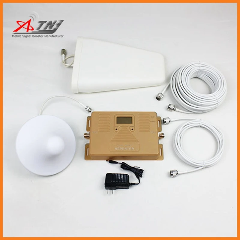 

2G 3G Cellular Signal Repeater WCDMA 2100 GSM 900 Dual Band Amplifier Band 1 GSM 900 WCDMA 2100 Moblie Booster LCD Display Set