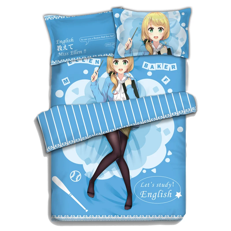 

Ellen Bake Anime Bedding Sheet Bedding Sets Bedcover Pillow Case 4PCS Flannel