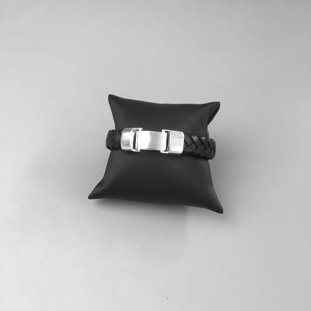 Плетеные кожаные браслеты-манжеты с мячиком новинка 2018 серебряные модные