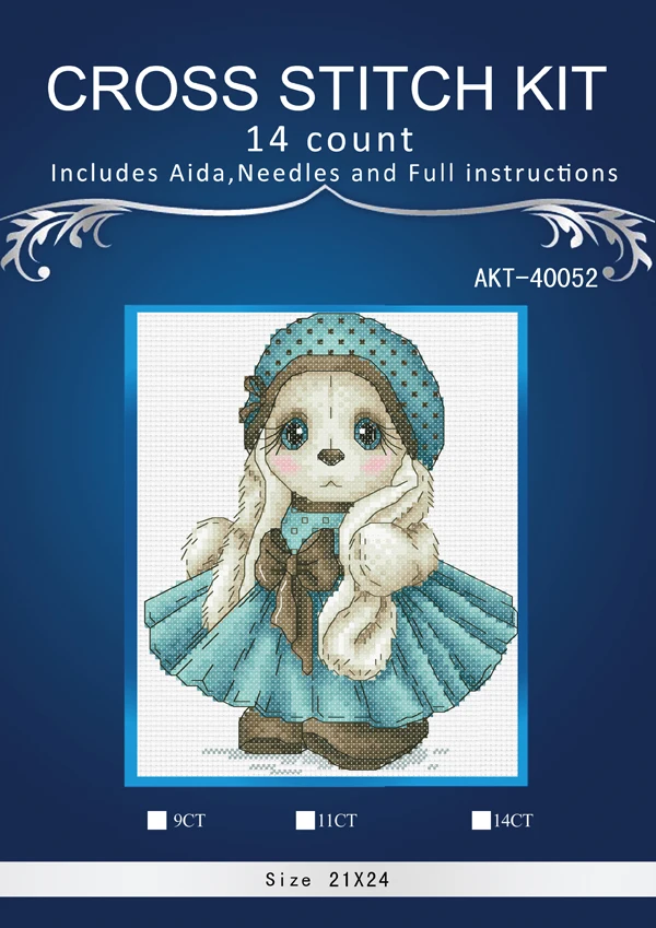 Набор для вышивки крестом в виде кролика 14 карат | Дом и сад