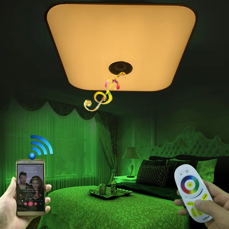 Современный Bluetooth музыкальный плеер 2 4G RF дистанционное управление затемнение RGB