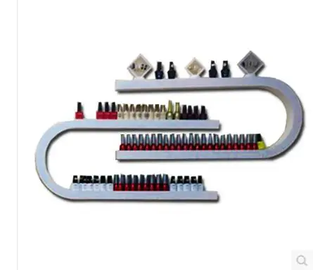 

U-nail nail polish display is a DIY combination of cosmetic nail rack wall hanging lipstick