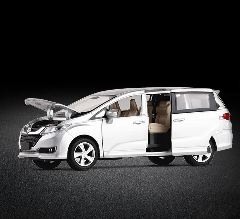 Высокая моделирования Honda Odyssey, 1:32 Масштаб сплава оттягивать назад модель автомобиля, литой металлический игрушечный транспорт 6 открытых дверей