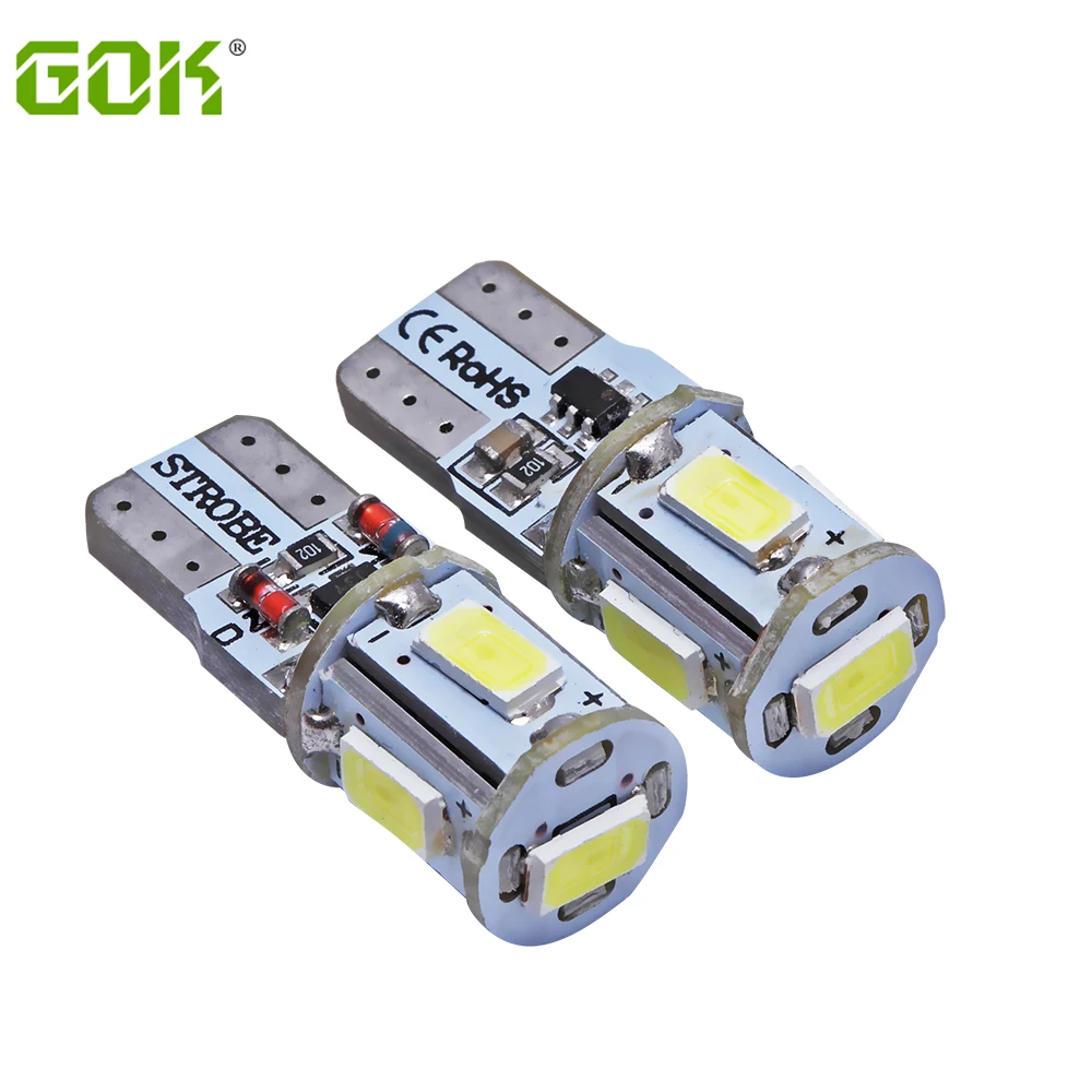 10 шт./лот T10 светодиодная стробоскопическая вспышка ing 194 W5W t10 5smd led 5630 5730