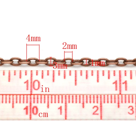 8 сезонов 10 м Медный Тон звенья открытые Кабельные цепи 4x3 мм (B14980)|chain fence|chain craftchain