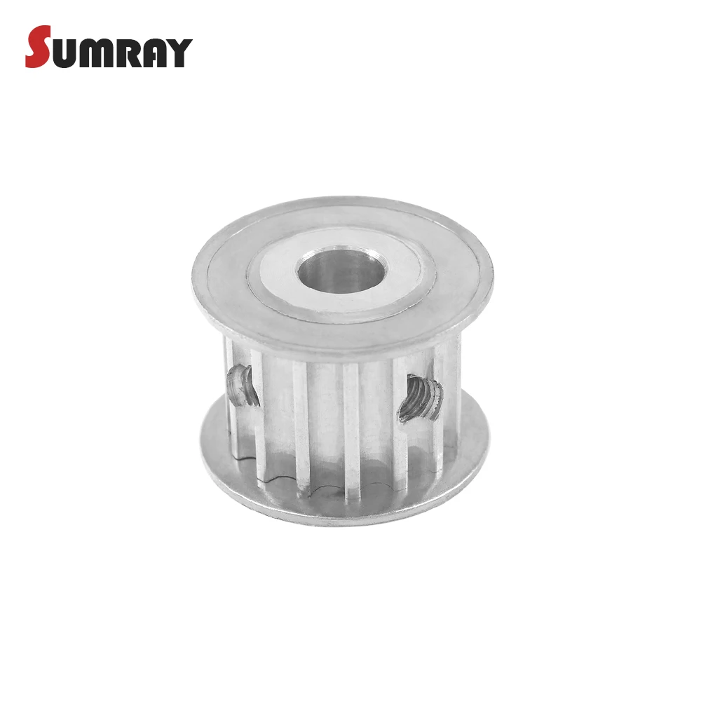 

SUMRAY 5M 15T Timing Pulley 5/6/6.35/7/8/10/12mm Synchronous Pulley Wheel 16/21mm Belt Width Motor Belt Pulley for CNC Machine