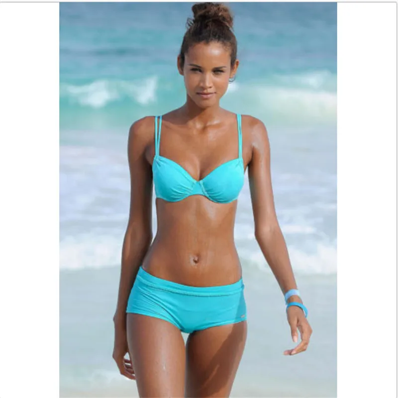 

2018 Sexy Bikinis Women Swimsuit Set Push Up Swimwear Female Brazilian Bikini Solid Summer Beach Bathing Suit Biquini