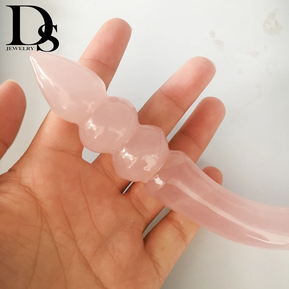 Натуральный кварцевый Кристальный массаж палочка, Обсидиановая Массажная палочка, розовый кварц Массажная палочка Большой Кристалл Йони массажный инструмент как подарок для женщин