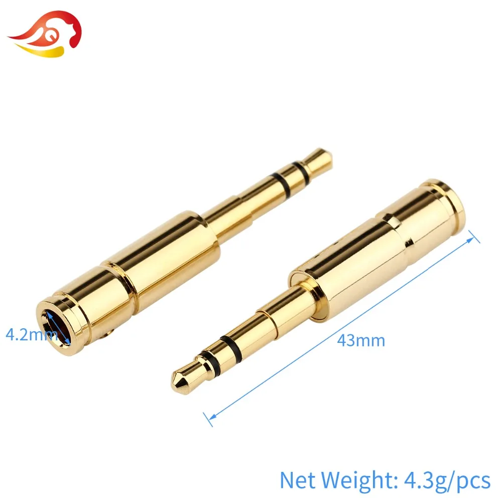 QYFANG 3.5mm 3 Pole Earphone Audio Jack DIY HiFi Headphone Plug Metal Alloy Splice Adapter Gold Plated Solder Wire Connector |